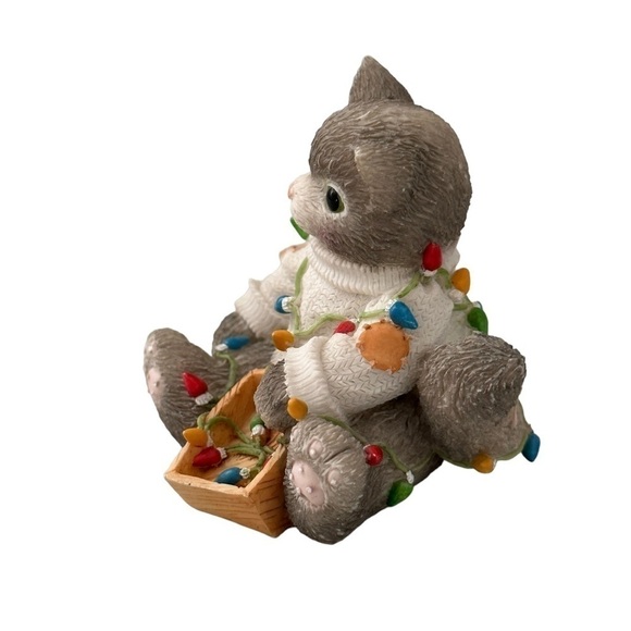 Calico Kittens 'You Brighten My Holidays’ Figurine - Picture 3 of 7